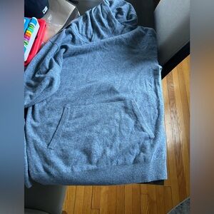 Banana Republic Soft Gray/blue Cashmere Sweater hoodie  M tall
